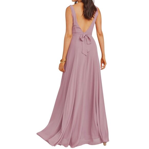 Show Me Your Mumu Jenn Maxi Dress Antique Rose Chiffon Size XS NWT - Picture 2 of 7